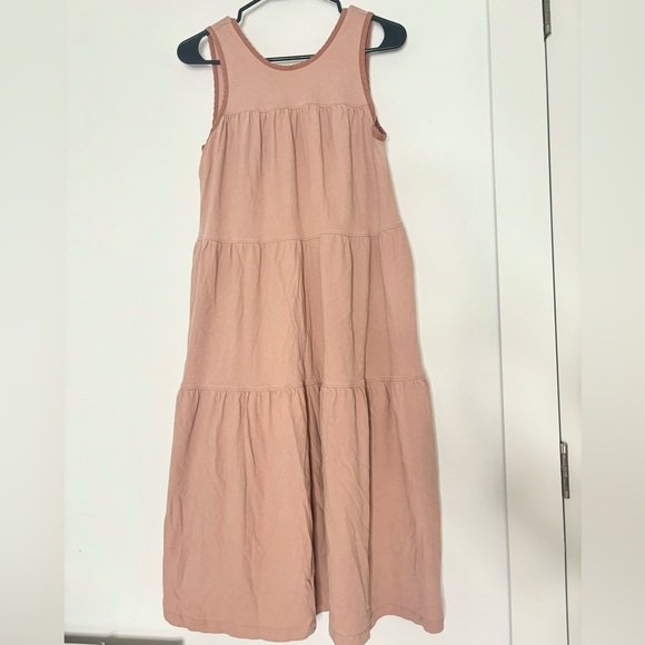 EVERLANE MUTED ROSE TIERED MAXI DRESS SZ MEDIUM - Picture 2 of 9